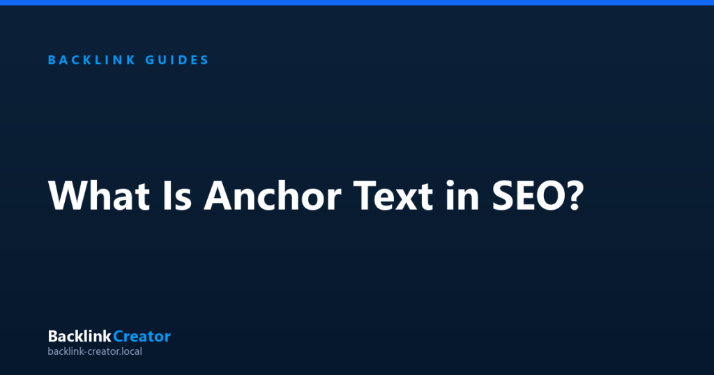 What Is Anchor Text in SEO?
